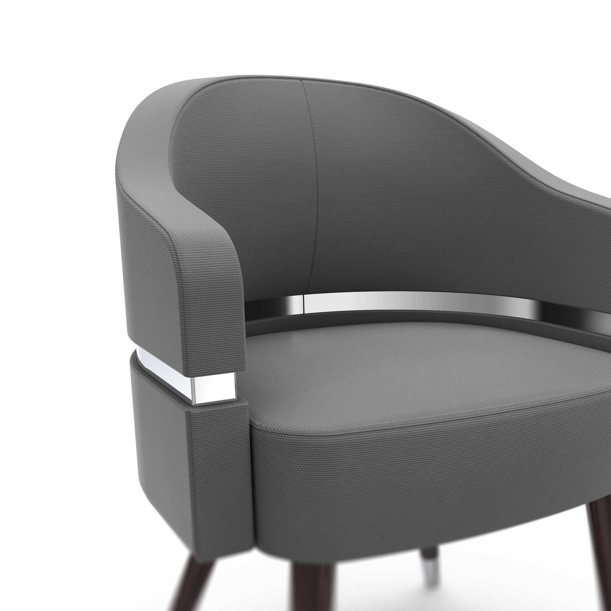 Graphite - PRIVÉ Stationary Customer Chair close up