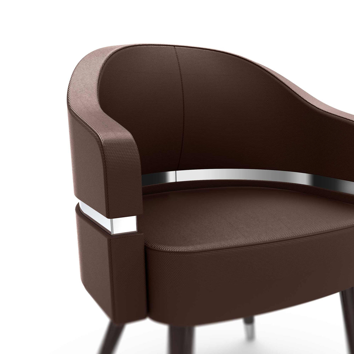Mocha - PRIVÉ Stationary Customer Chair close up