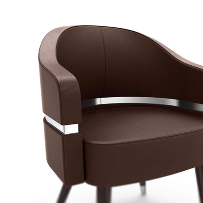Mocha - PRIVÉ Stationary Customer Chair close up