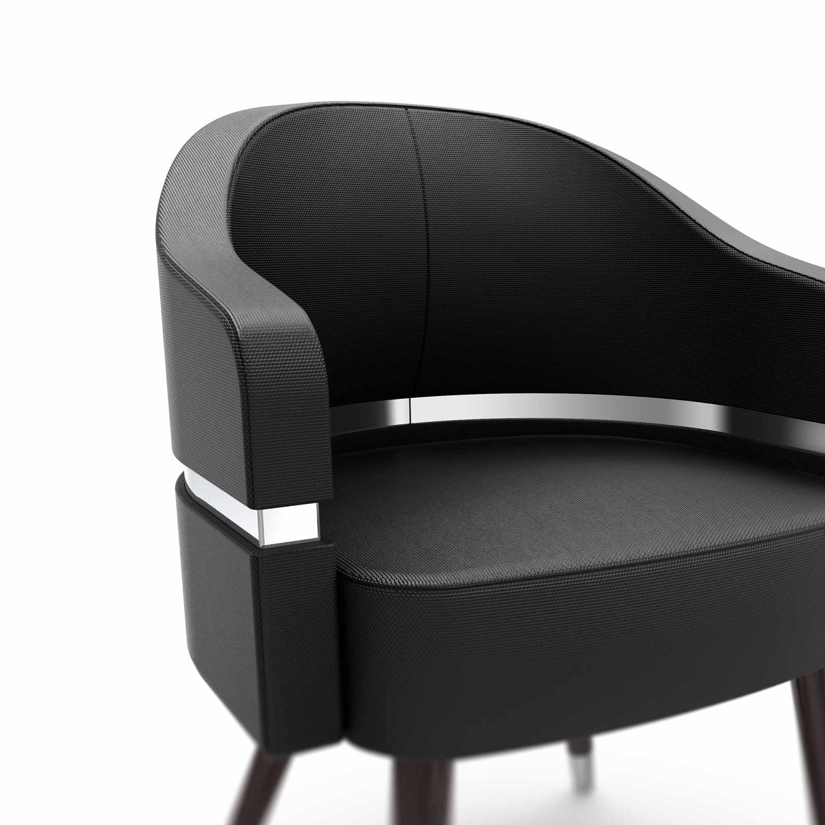 Noir - PRIVÉ Stationary Customer Chair close up