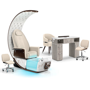 PRIVÉ Lounge Pedicure Chair with Nail Table Set Package
