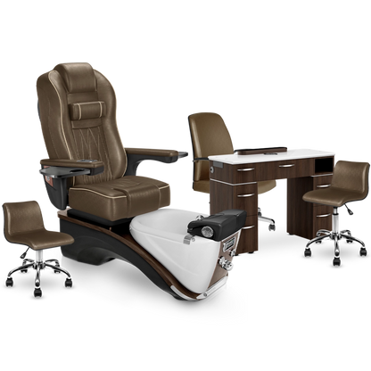 PRESTIGE Pedicure Chair with Nail Table Set Package
