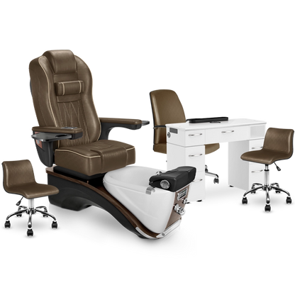 PRESTIGE Pedicure Chair with Nail Table Set Package
