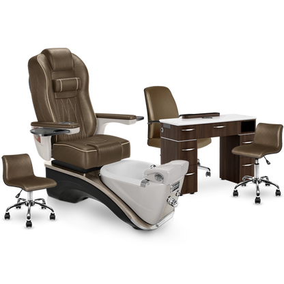PRESTIGE Pedicure Chair with Nail Table Set Package