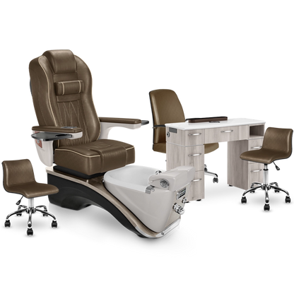 PRESTIGE Pedicure Chair with Nail Table Set Package