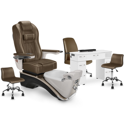 PRESTIGE Pedicure Chair with Nail Table Set Package
