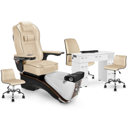 PRESTIGE Pedicure Chair with Nail Table Set Package