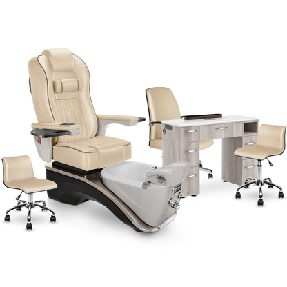 PRESTIGE Pedicure Chair with Nail Table Set Package