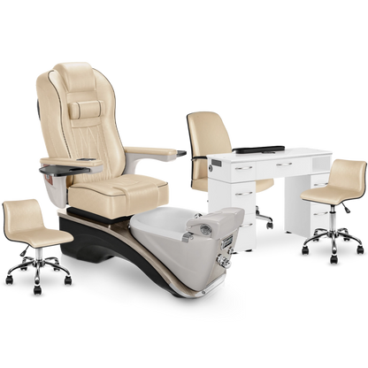 PRESTIGE Pedicure Chair with Nail Table Set Package