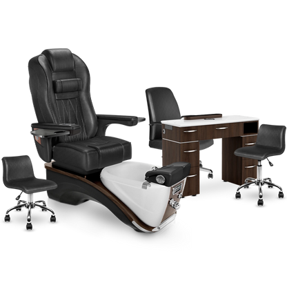 PRESTIGE Pedicure Chair with Nail Table Set Package