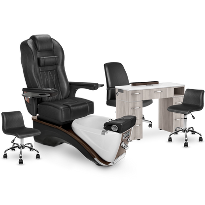 PRESTIGE Pedicure Chair with Nail Table Set Package