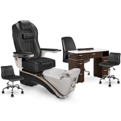 PRESTIGE Pedicure Chair with Nail Table Set Package
