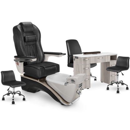PRESTIGE Pedicure Chair with Nail Table Set Package