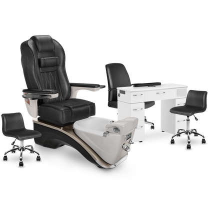PRESTIGE Pedicure Chair with Nail Table Set Package