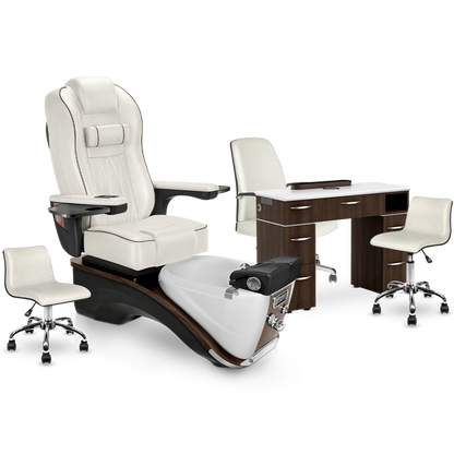 PRESTIGE Pedicure Chair with Nail Table Set Package