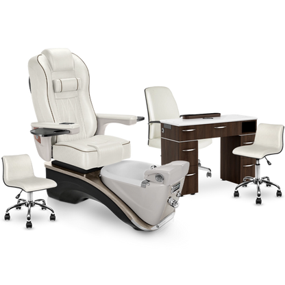 PRESTIGE Pedicure Chair with Nail Table Set Package