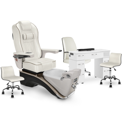 PRESTIGE Pedicure Chair with Nail Table Set Package