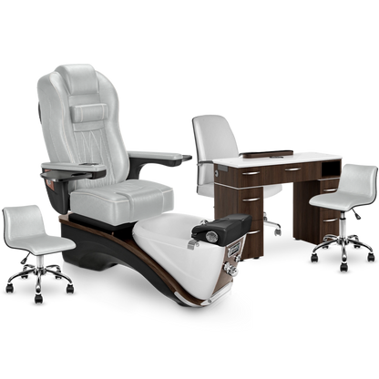 PRESTIGE Pedicure Chair with Nail Table Set Package