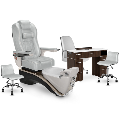 PRESTIGE Pedicure Chair with Nail Table Set Package