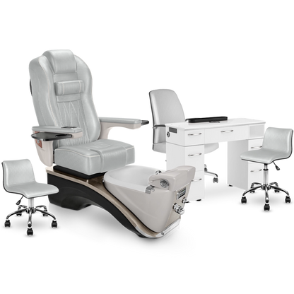 PRESTIGE Pedicure Chair with Nail Table Set Package