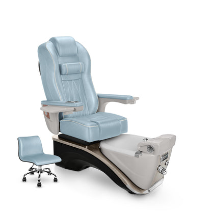 Prestige Pedicure Chair Glacier Blue Cushion with Sandstone Base