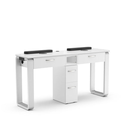Lexor | VM312-DB_White Nails Table with vent, Back
