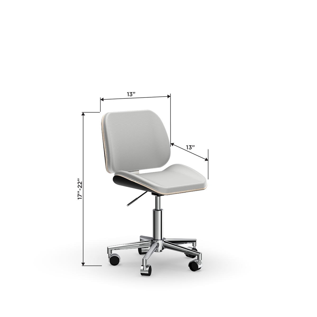 PRIVE Manicure Stool with Dimensions