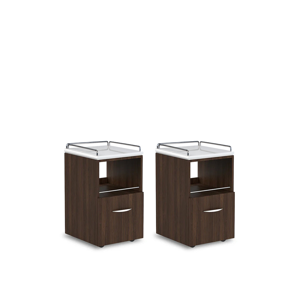 Dark Walnut VM420 Double Pedi-Carts