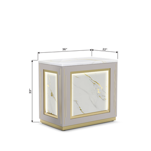 Lumiere Counter Extension with Dimensions