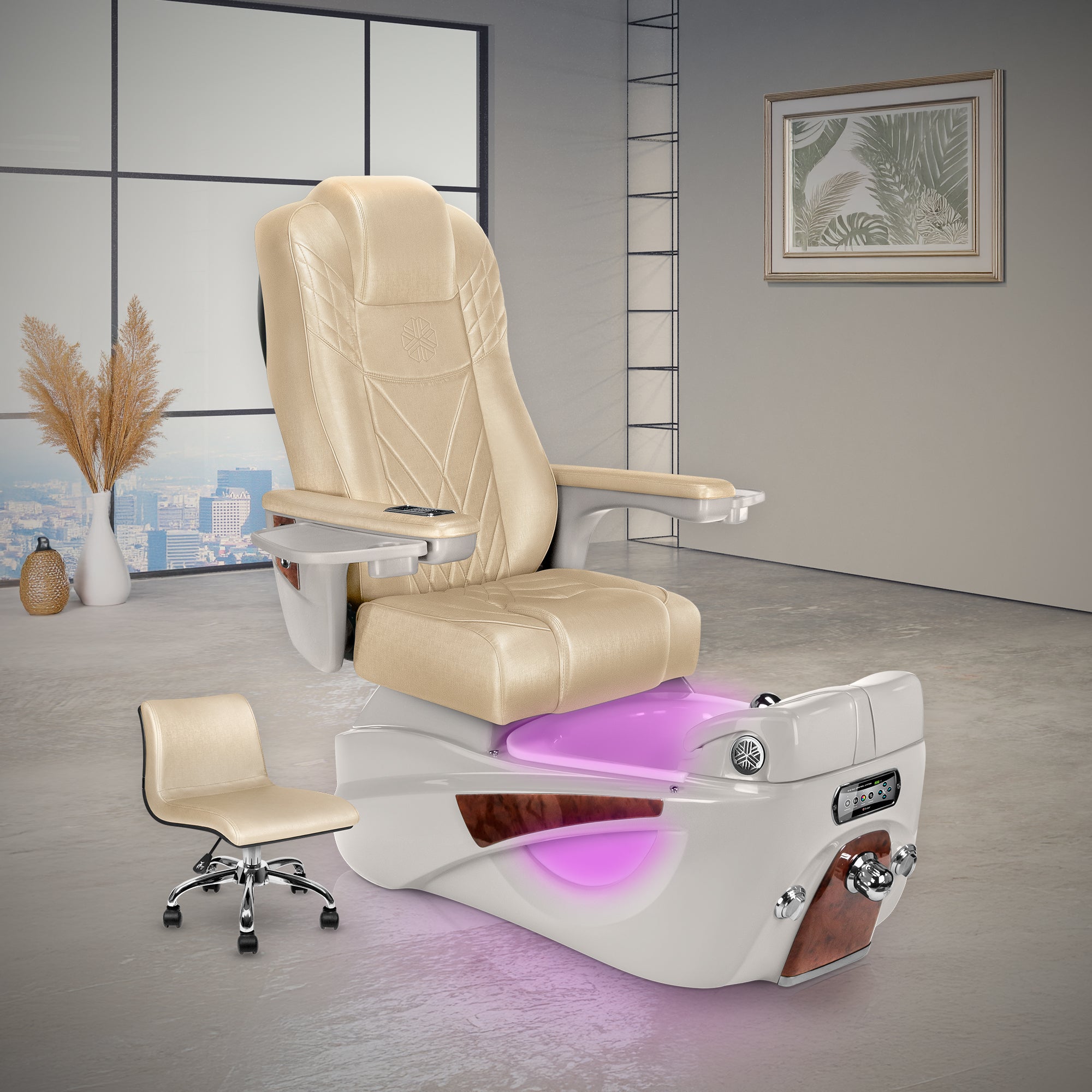 *Lexor LUMINOUS pedicure chair with background