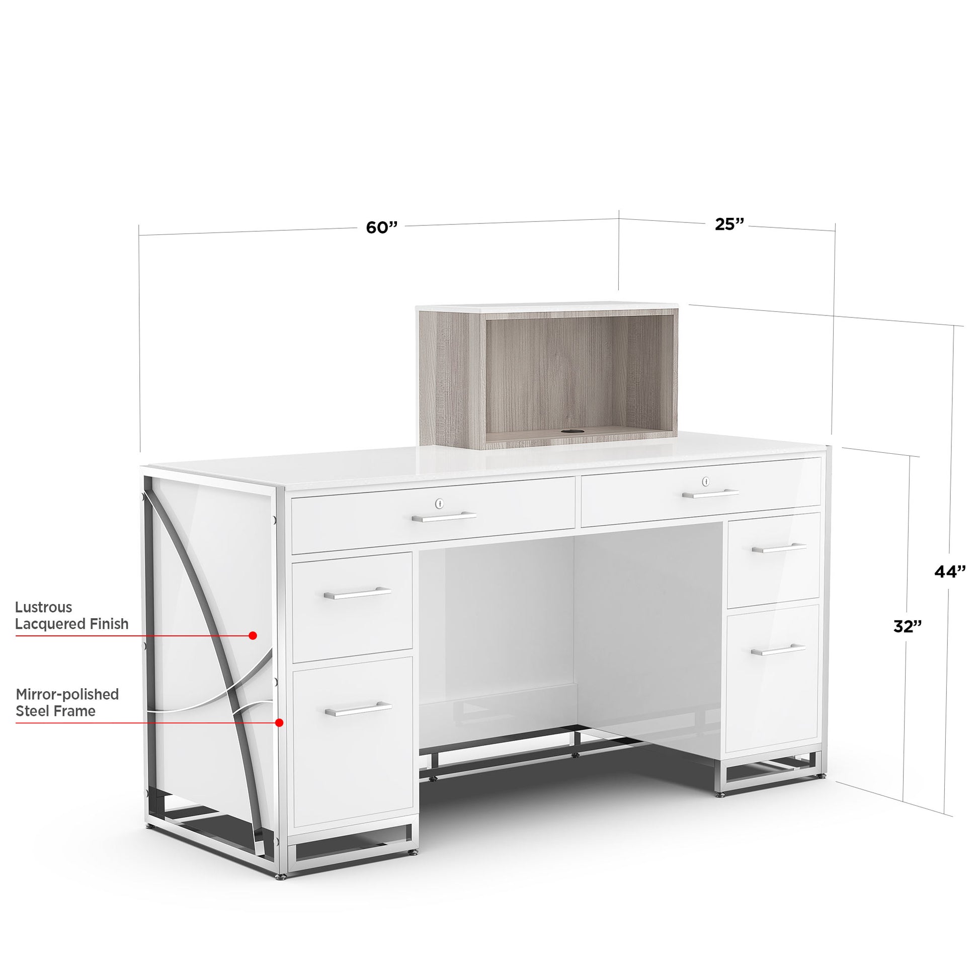 Hazel Lexor PRIVÉ Reception Desk, with Dimension