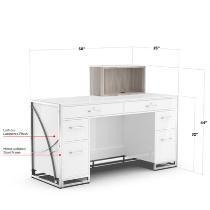 Hazel Lexor PRIVÉ Reception Desk, with Dimension