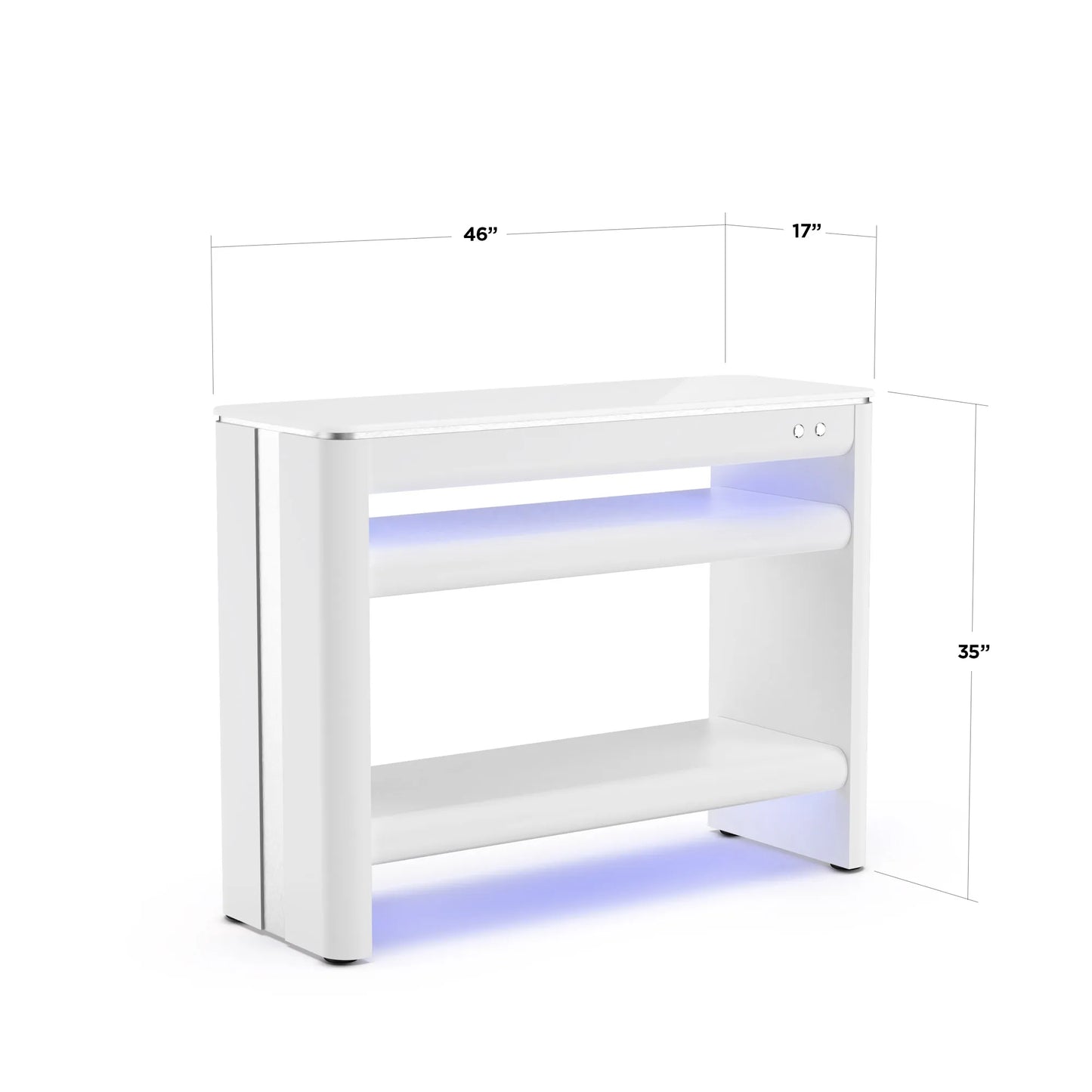 White Lexor VM711 MODEN UV Hands & Feet Station, with dimension