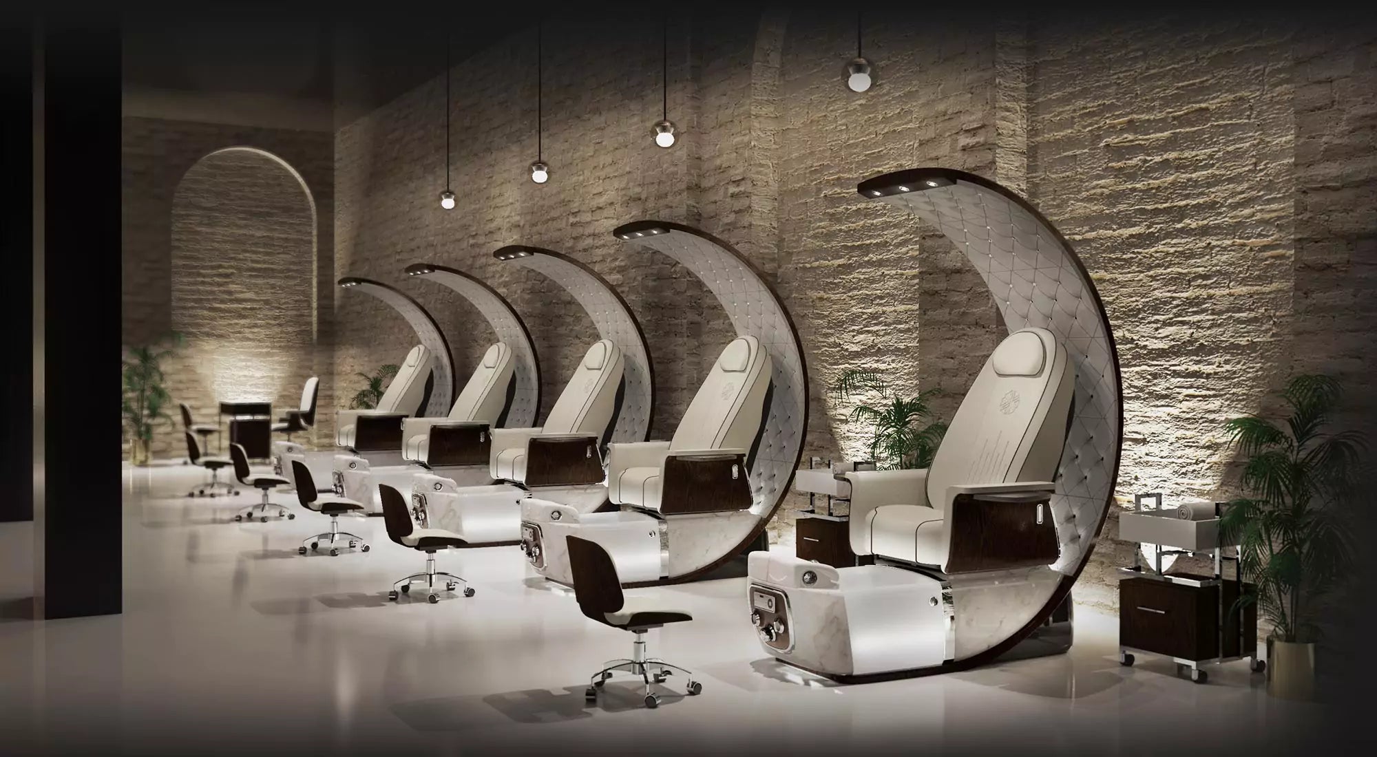 Lexor | PRIVÉ Lounge Pedicure Chair Set In A Luxury Nail Salon