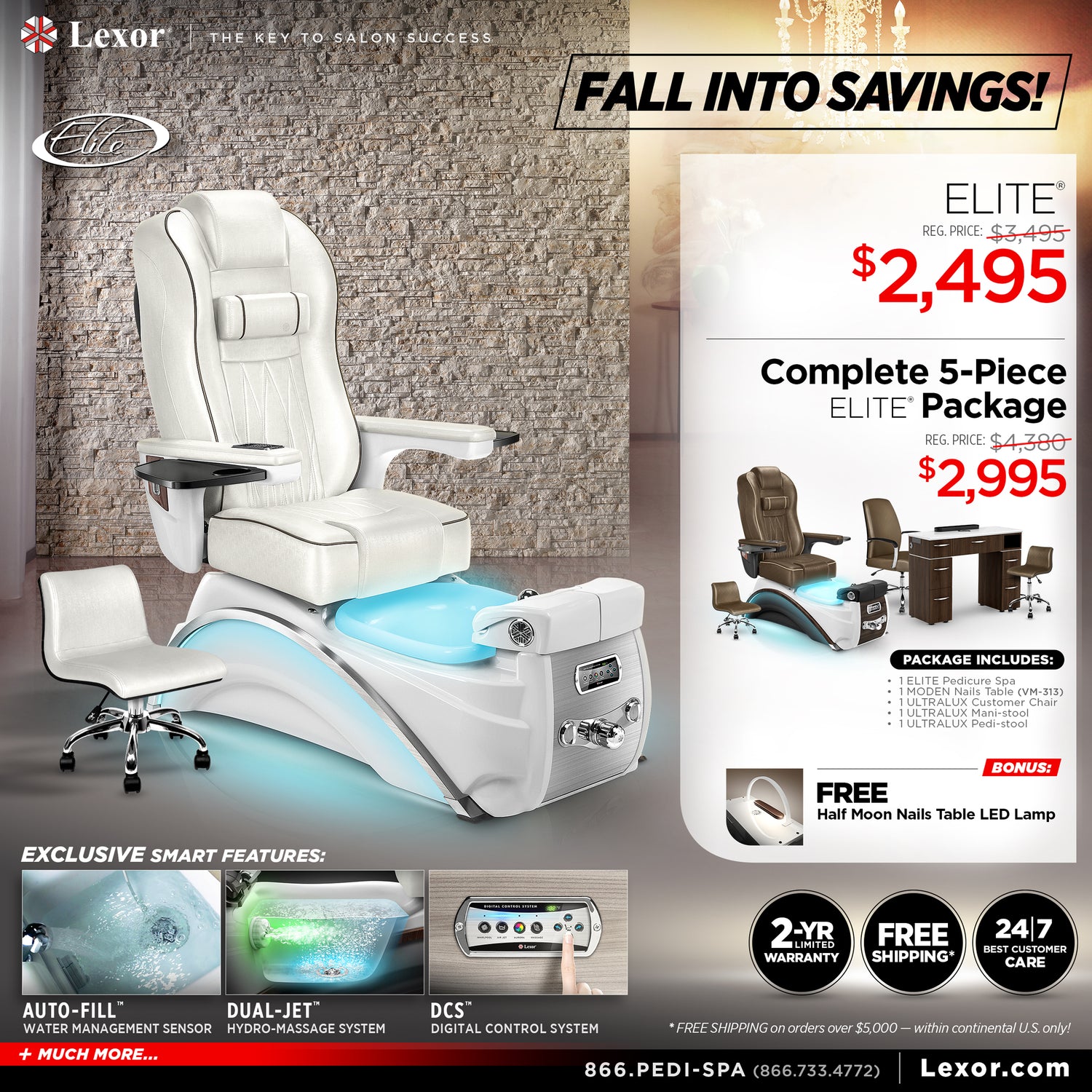 Fall Into Savings with Lexor Elite Pedicure Chair