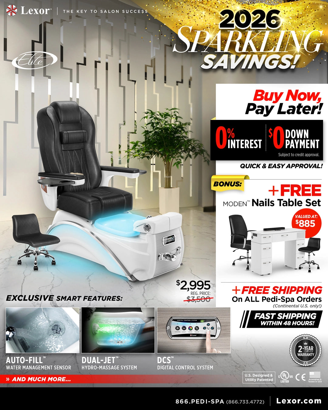 Elite Pedicure Chair 2026 Promotional Banner