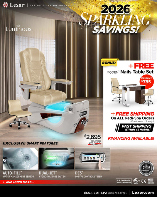 Luminous Pedicure Chair 2026 Promotional Banner
