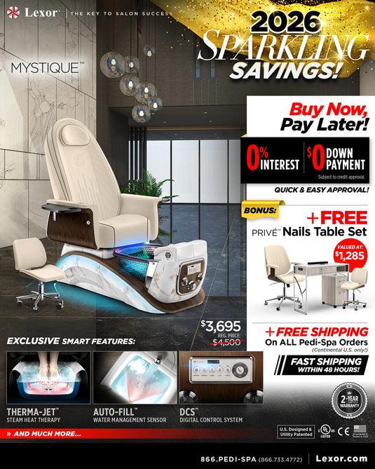 Mystique Pedicure Chair 2026 Promotional Banner