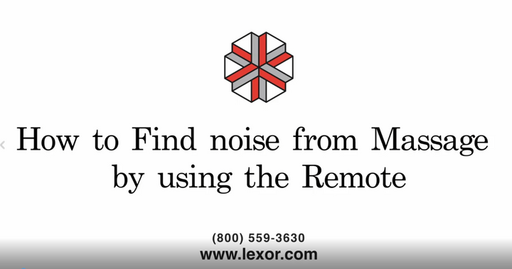 How To Find Noise From Massage By Using The Remote
