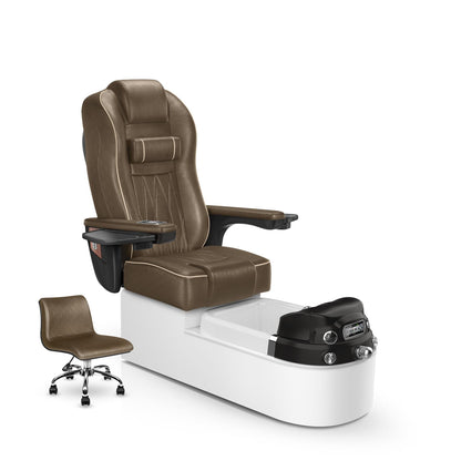 Lexor Envision pedicure chair cola cushion and white pearl base