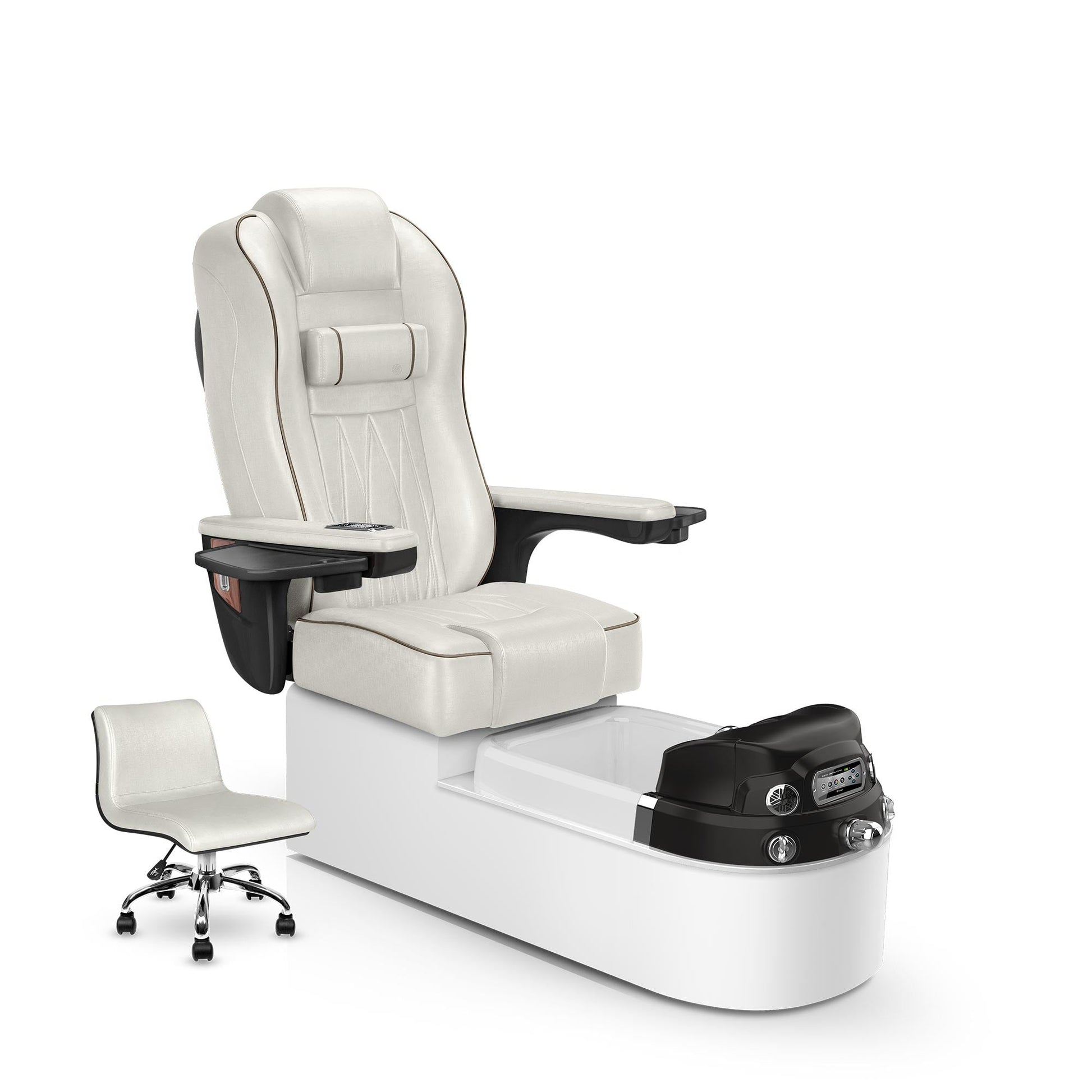 Lexor Envision pedicure chair opal cushion and white pearl base