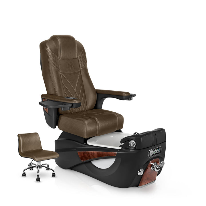 Lexor LUMINOUS pedicure chair with cola cushion and espresso spa base